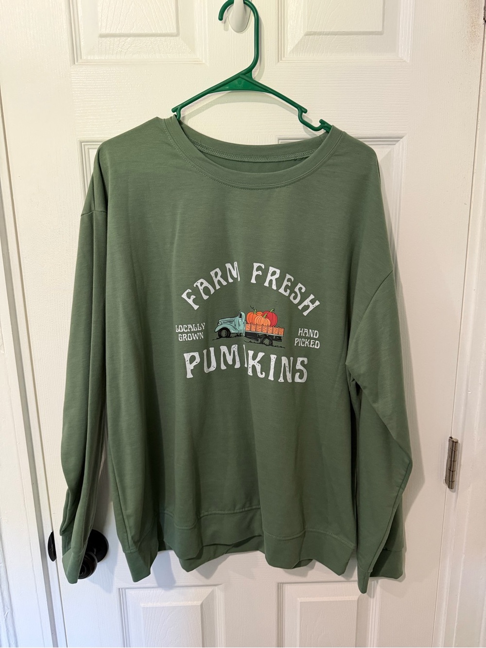 Farm Fresh Pumpkins Green Long Sleeve